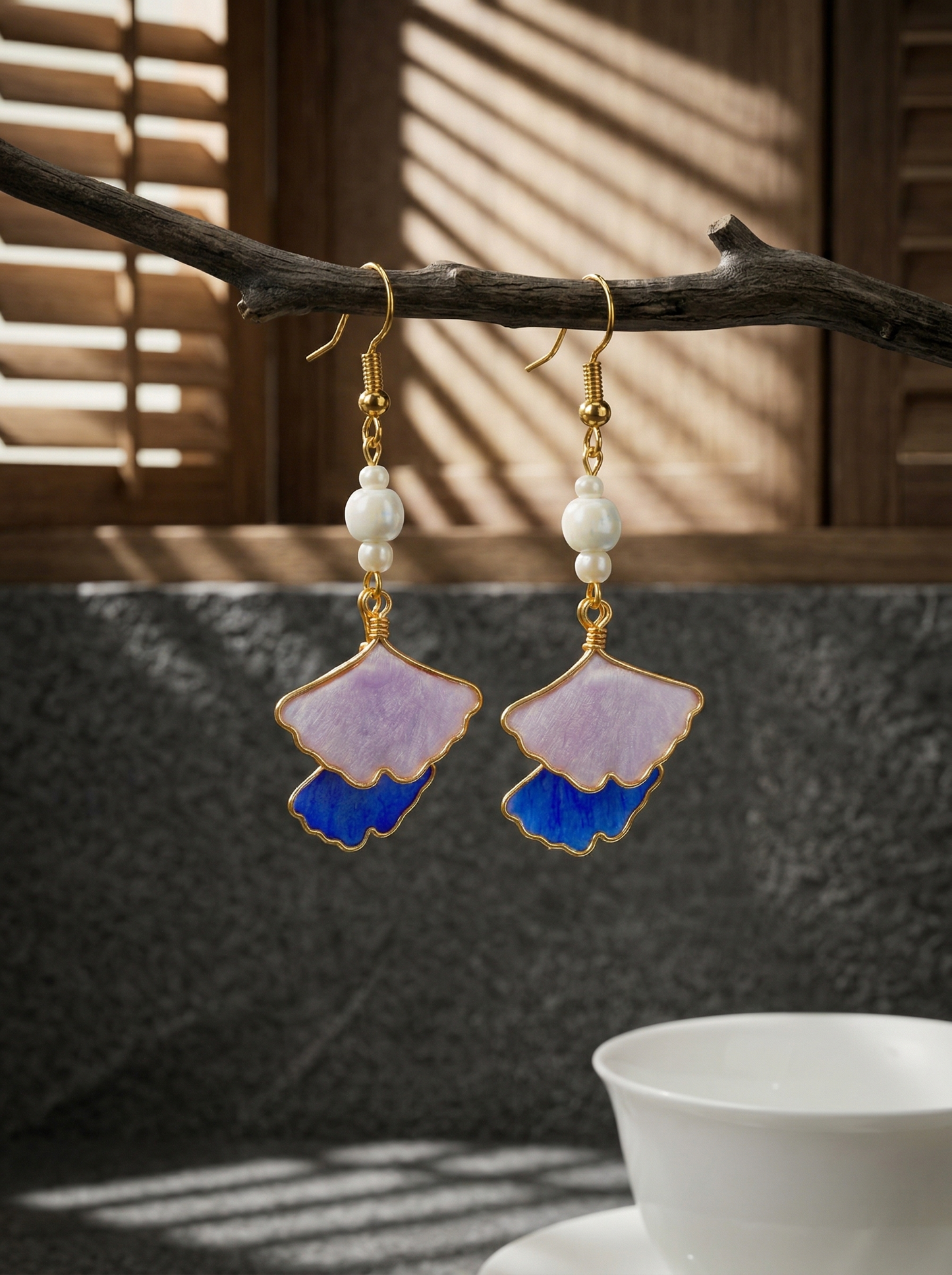 Lilac Tide | Heritage Woven Silk Earrings
