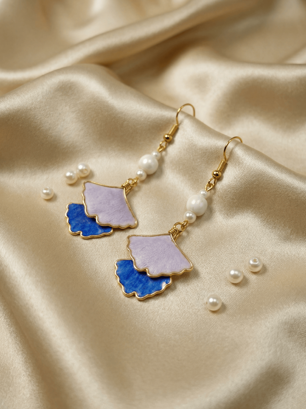 Lilac Tide | Heritage Woven Silk Earrings