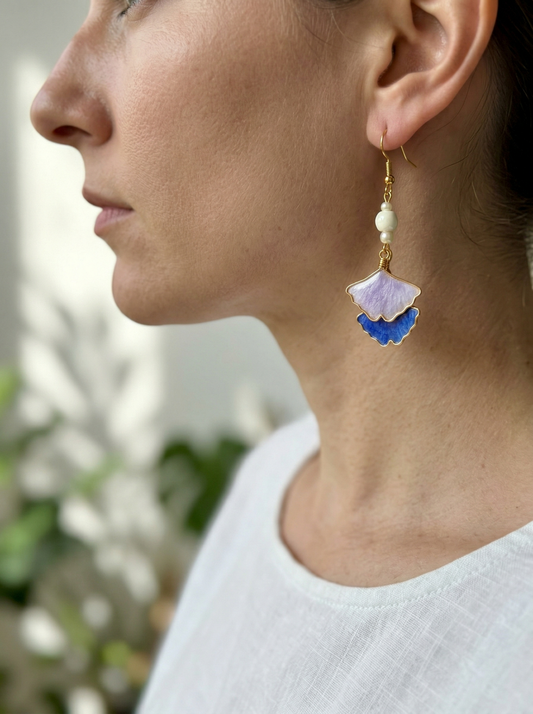 Lilac Tide | Heritage Woven Silk Earrings