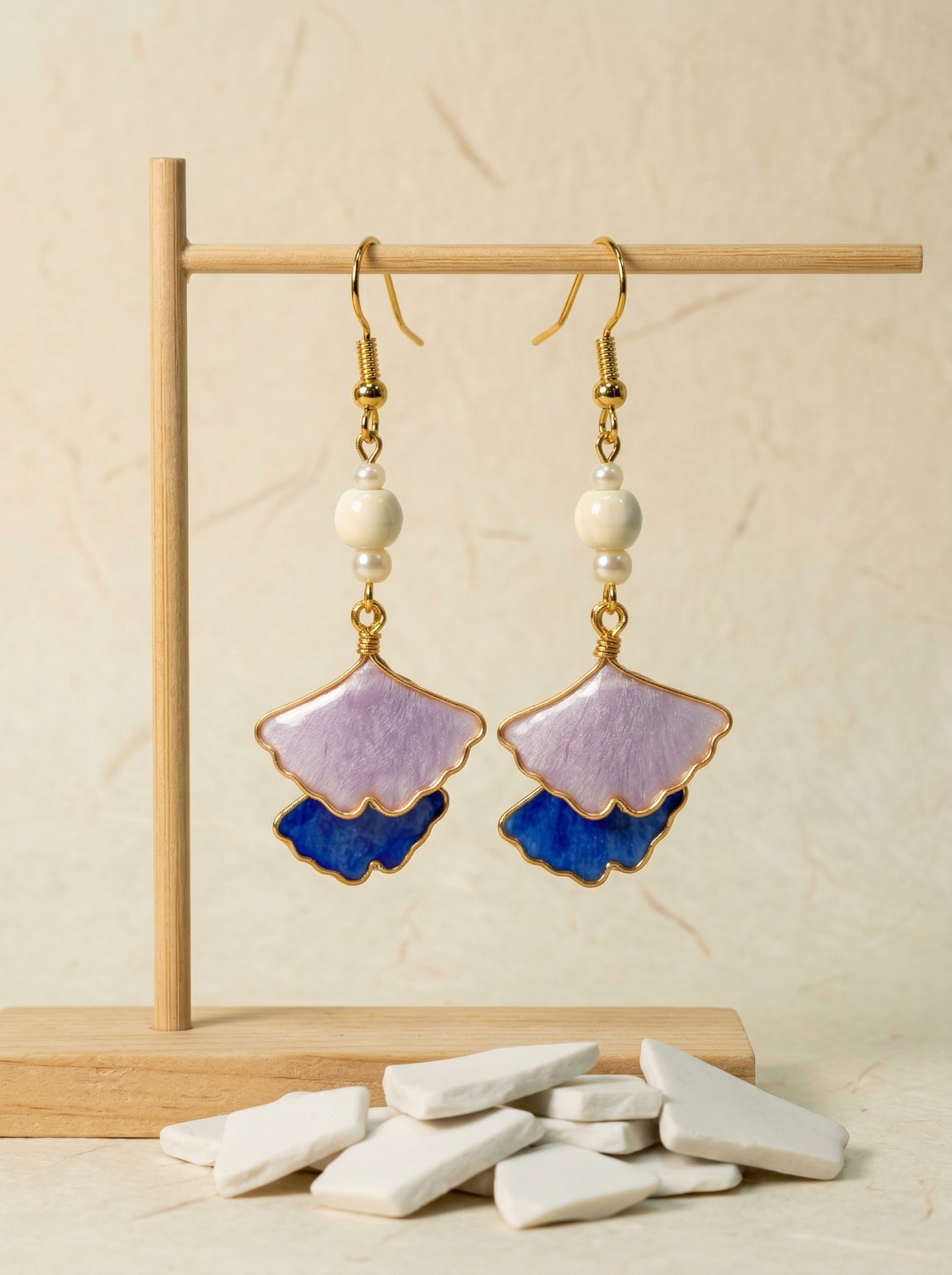 Lilac Tide | Heritage Woven Silk Earrings