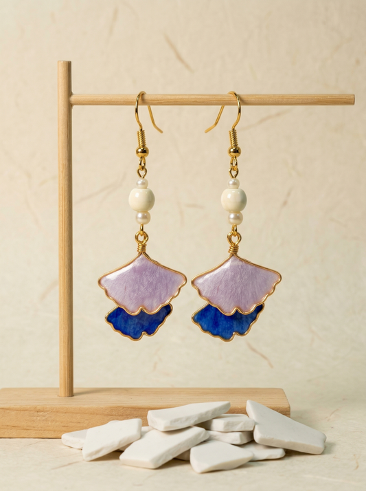 Lilac Tide | Heritage Woven Silk Earrings