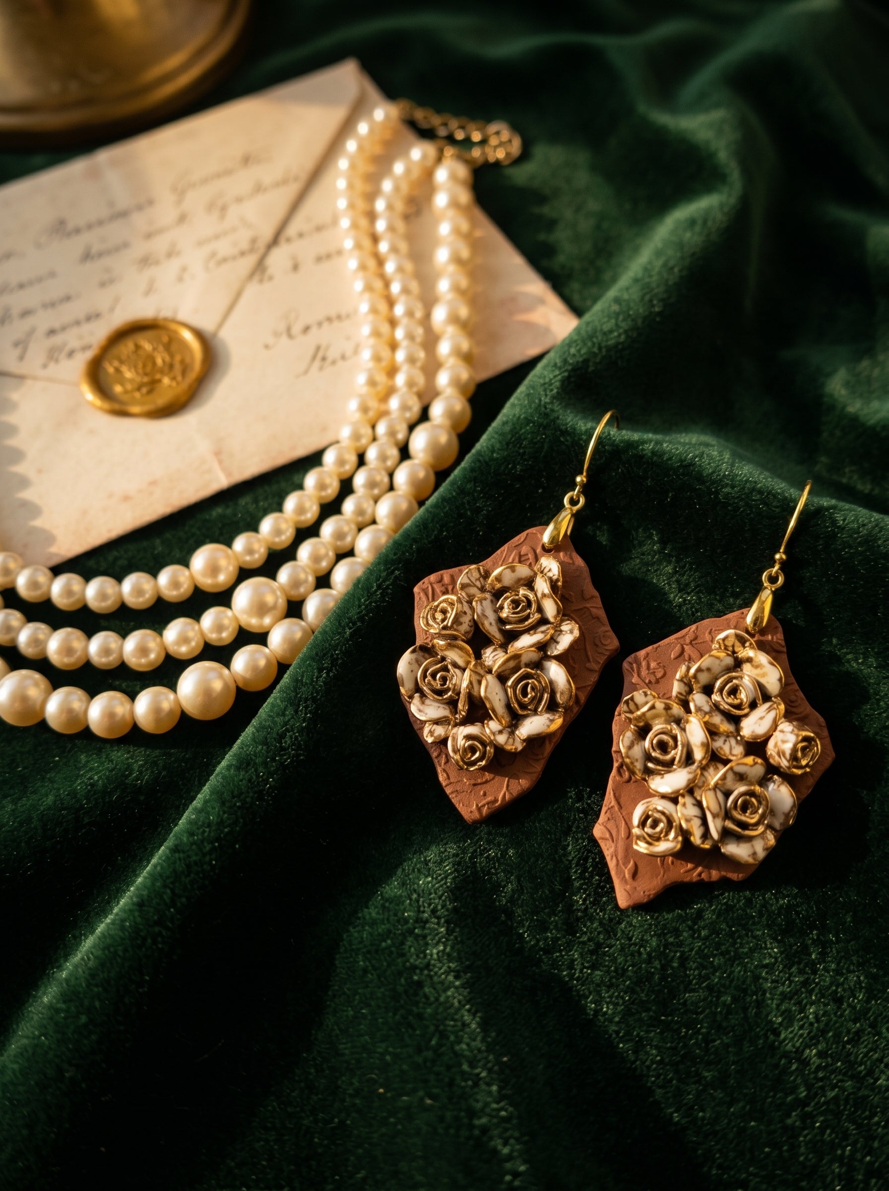 Sincere unboxing of Jingdezhen ceramic jewelry. A handcrafted anniversary or Valentine's Day gift for her, reflecting the warmth of focused handmade jewelry.