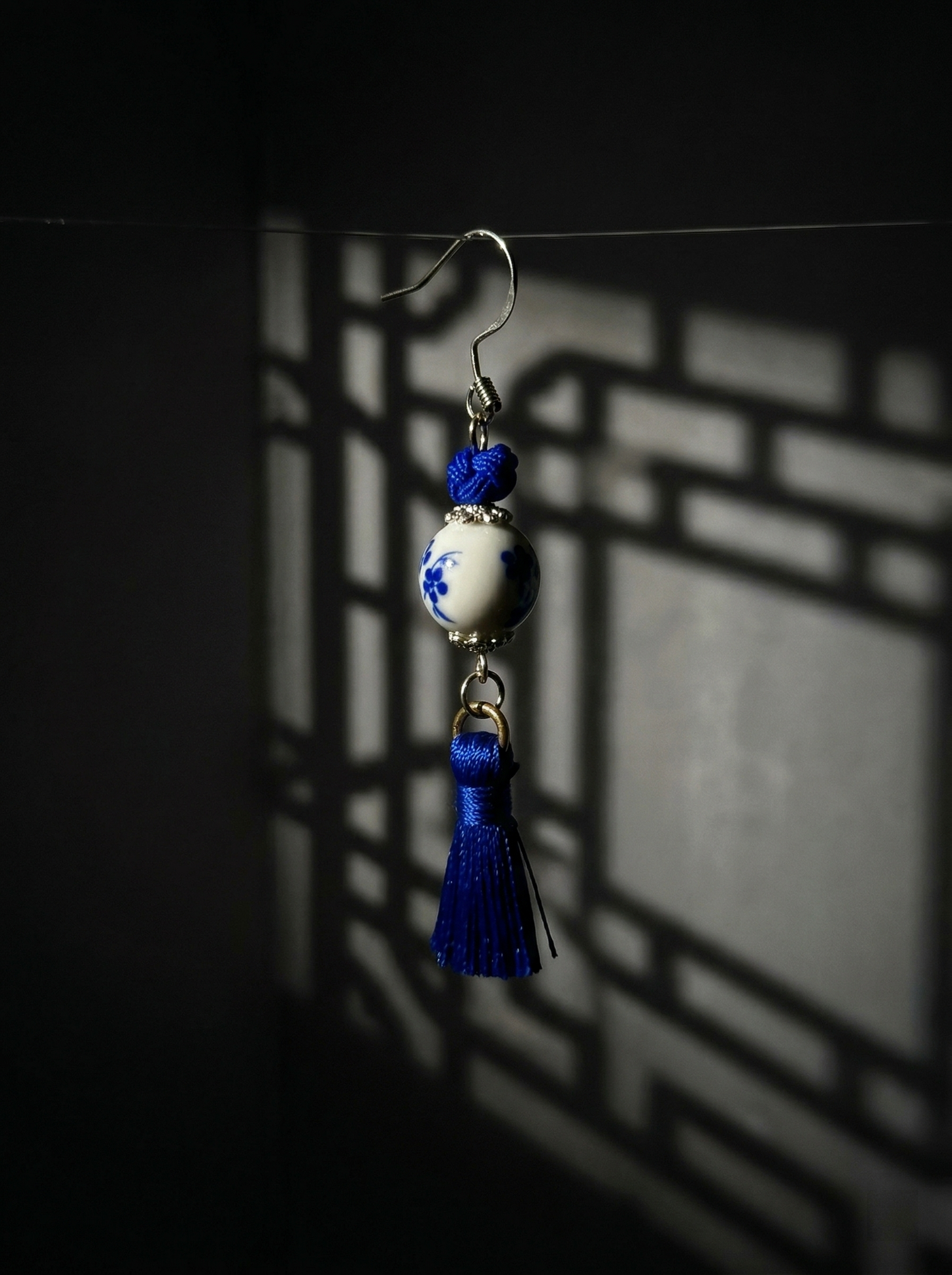 HECROWN 024 series floral tassel earrings in a premium white gift box with a gold ribbon. A perfect anniversary or Valentine's Day gift.