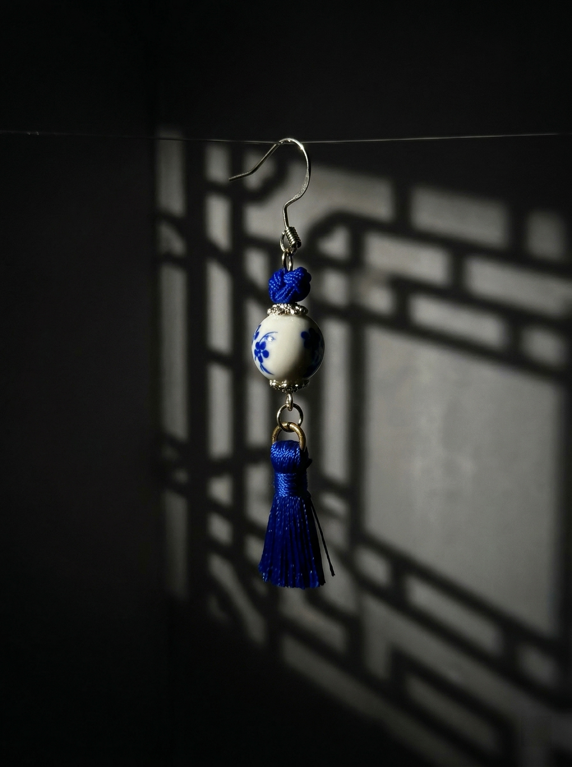 HECROWN 024 series floral tassel earrings in a premium white gift box with a gold ribbon. A perfect anniversary or Valentine's Day gift.